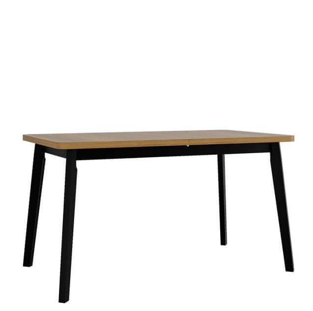 Veneti Rozkladací stôl do jedálne 140x80 cm AMES 6 - dub grandson / čierny
